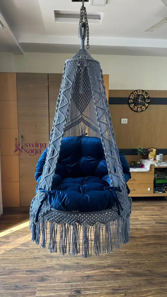 English Blue single seater hanging chair - Swing Saga