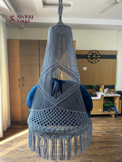 English Blue single seater hanging chair - Swing Saga