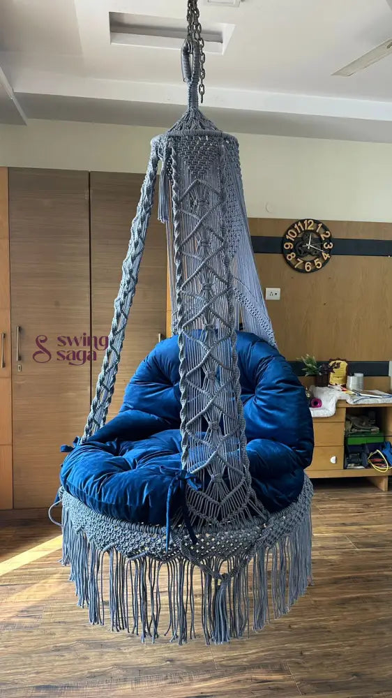 English Blue single seater hanging chair - Swing Saga