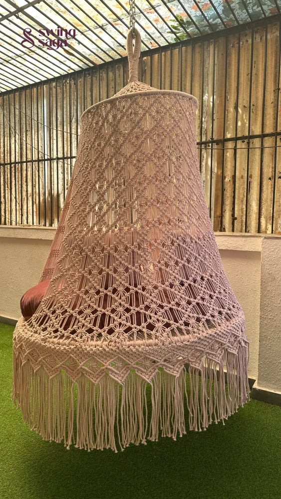 Lush Lux Pink Double seater hanging chair - Swing Saga