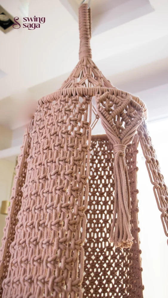 Lush Lux Pink single seater hanging chair - Swing Saga