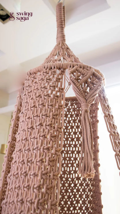 Lush Lux Pink single seater hanging chair - Swing Saga