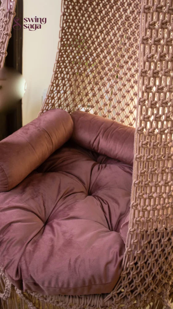 Lush Lux Pink single seater hanging chair - Swing Saga