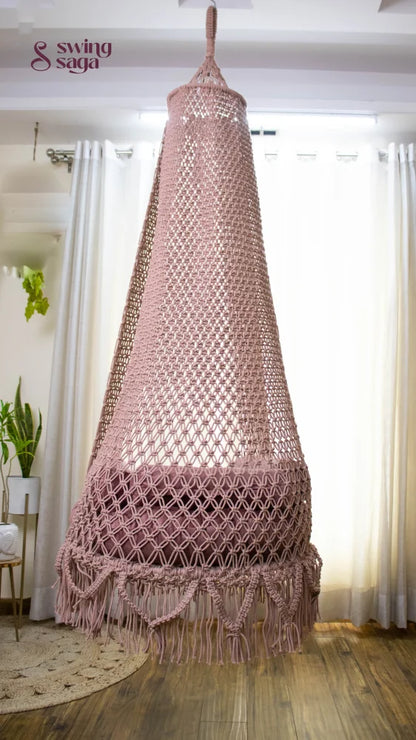 Lush Lux Pink single seater hanging chair - Swing Saga