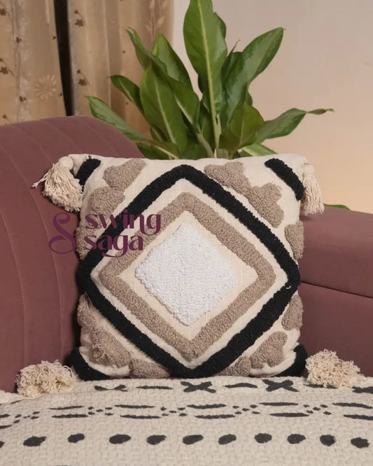 Charcoal Maze – Sofa Cushion Set of 1 16 by16
