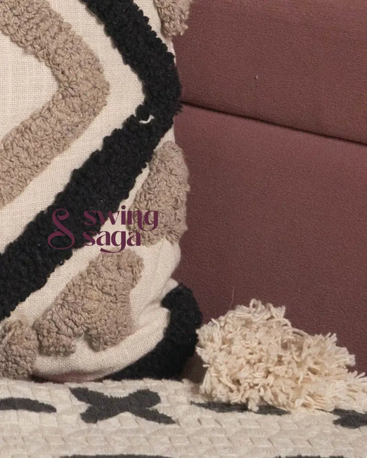 Charcoal Maze – Sofa Cushion Set of 1 16 by16