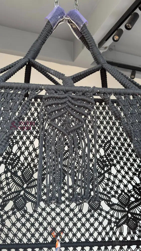 Charcoal Polyester Sofa Swing With Backrest 70 Inches / Dark Grey / Floral Print