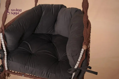 Brown single seater hanging chair - Swing Saga