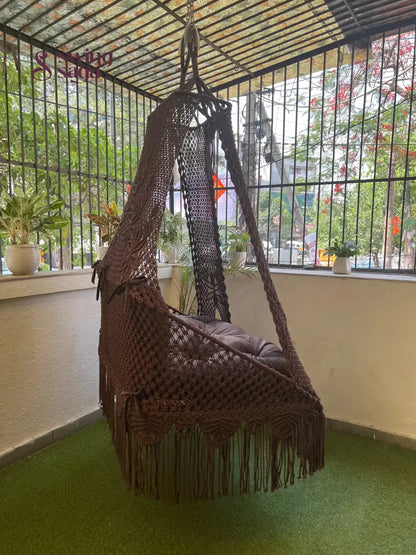 Mocha Brown Double seater hanging chair - Swing Saga