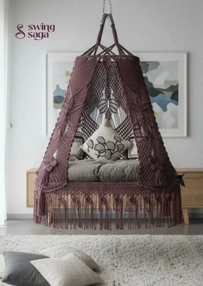 Brown boho sofa swing - Swing Saga