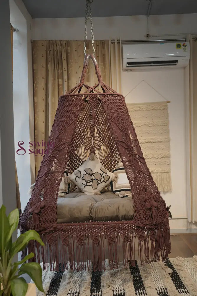 Brown boho sofa swing - Swing Saga