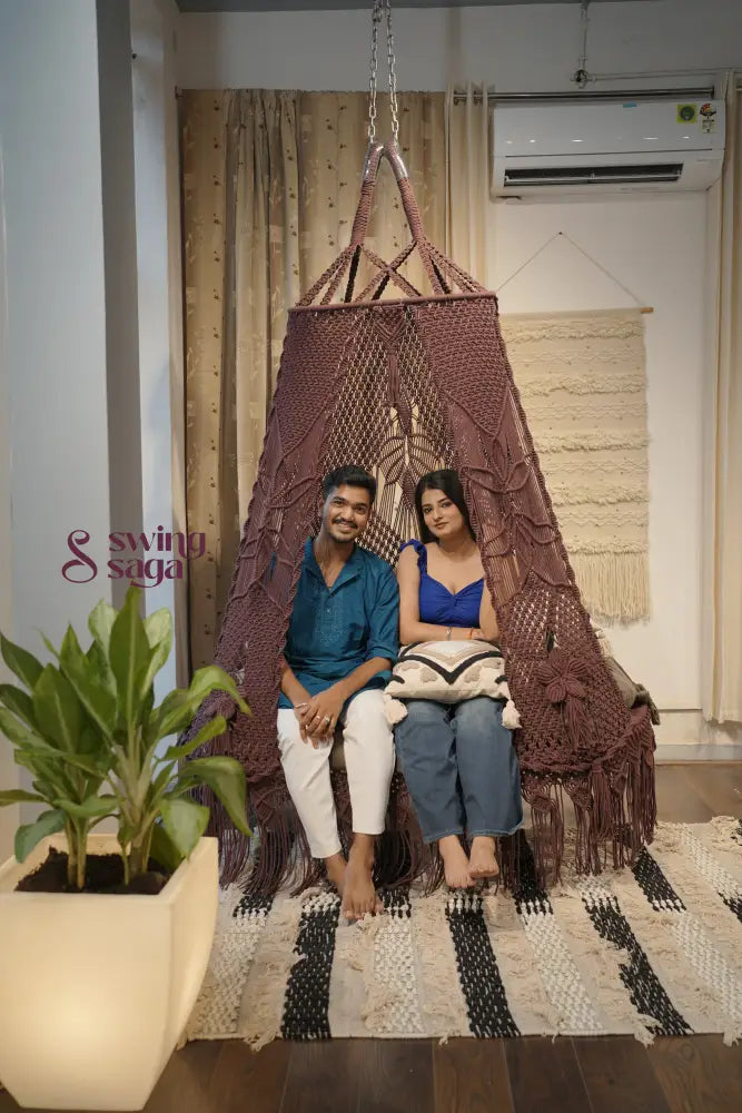 Brown boho sofa swing - Swing Saga