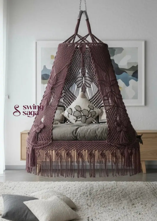 Brown boho sofa swing - Swing Saga