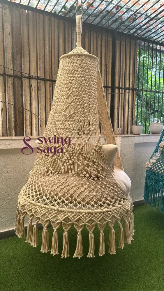 White Lemon Twist Chair Swing