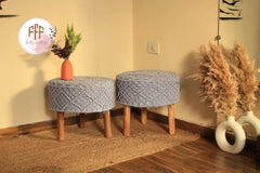 Daylight Blue Ottoman - Set Of 2