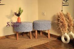 Daylight Blue Ottoman - Set Of 2
