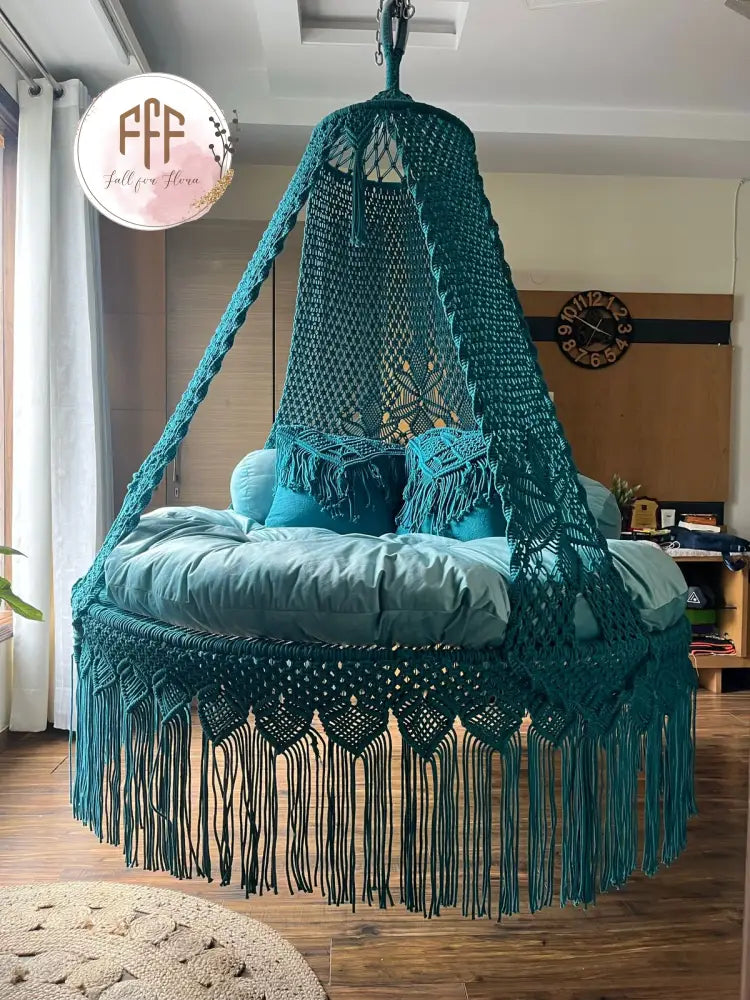 Deep Ocean Teal Bed Swing 60 Inches / Blue