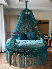 Deep Ocean Teal Bed Swing