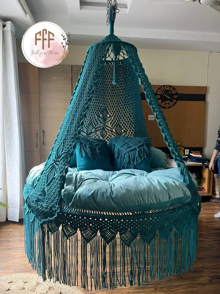 Deep Ocean Teal Bed Swing