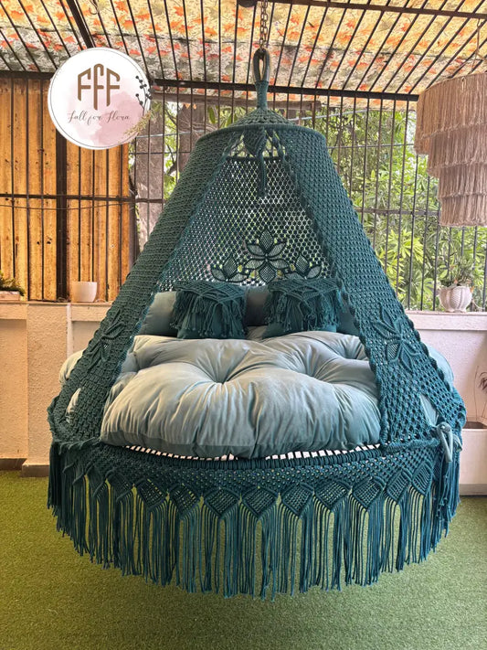 Deep Ocean Teal Blue Big Bed Swing 70 Inches / Teal Blue / Ocean Blue