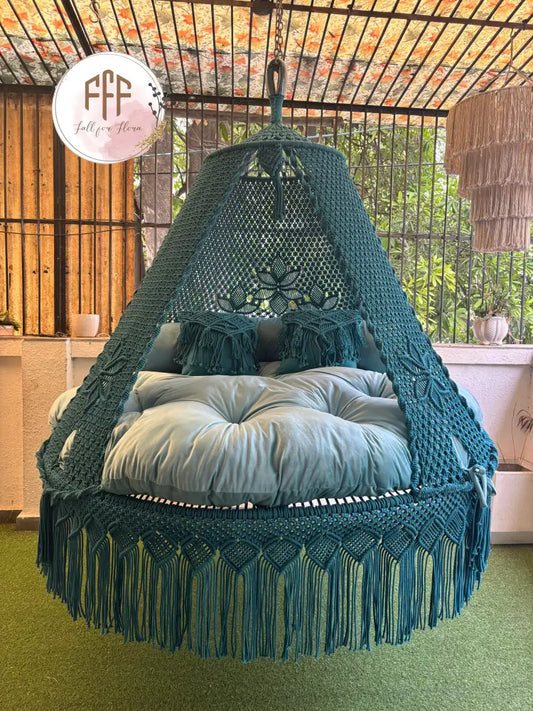 Deep Ocean Teal Blue Big Bed Swing 70 Inches / Teal Blue / Ocean Blue