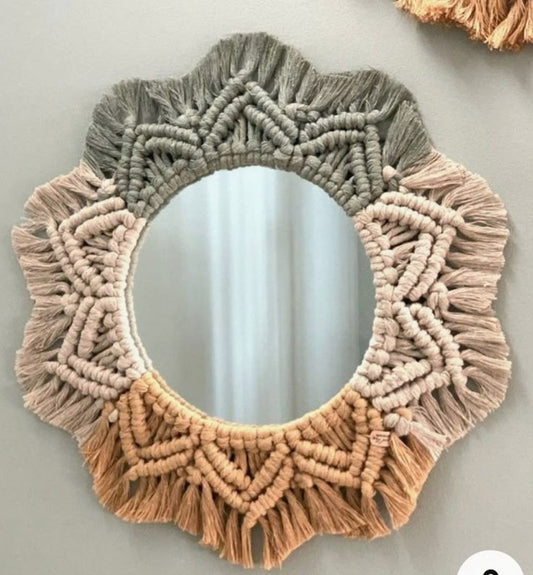 June macrame wall mirror