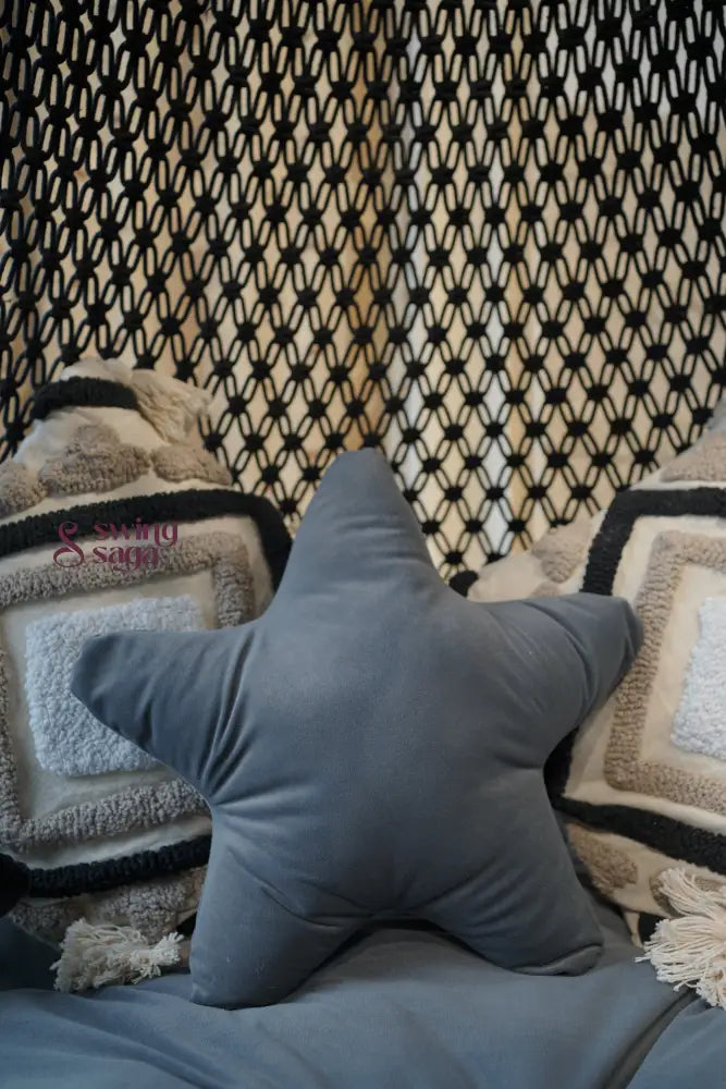 Dusty Macrame hanging hammock bed swing 60 Inches / Black