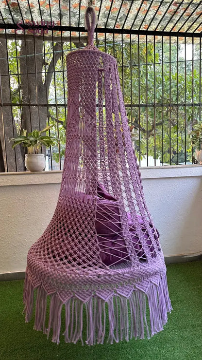 Lavender single seater hanging chair - Swing Saga