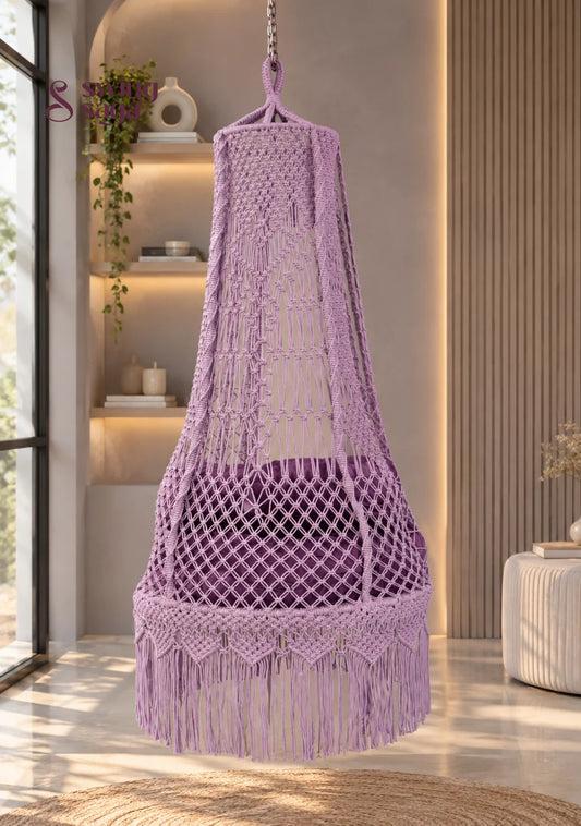 Ecofriendly Purple Haze Swing by Swing Saga - 35 Inches / Lavender / IN