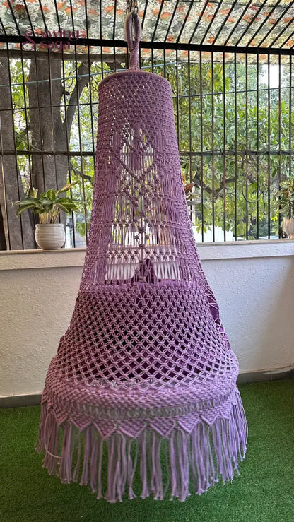 Lavender single seater hanging chair - Swing Saga