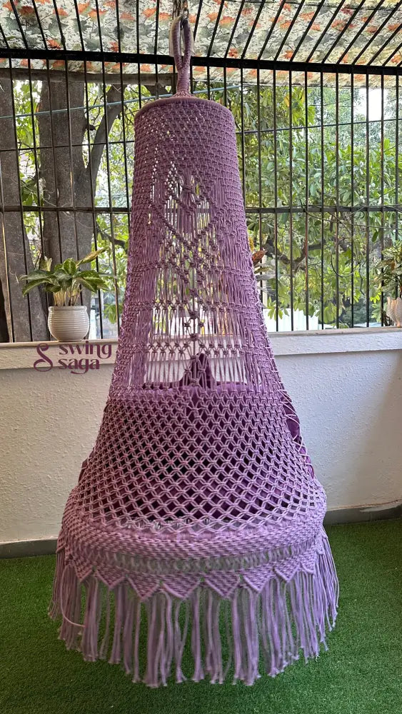 Lavender single seater hanging chair - Swing Saga