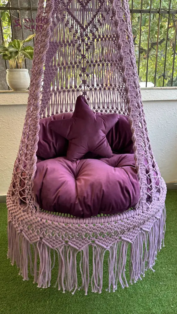 Lavender single seater hanging chair - Swing Saga