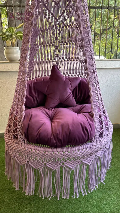 Lavender single seater hanging chair - Swing Saga
