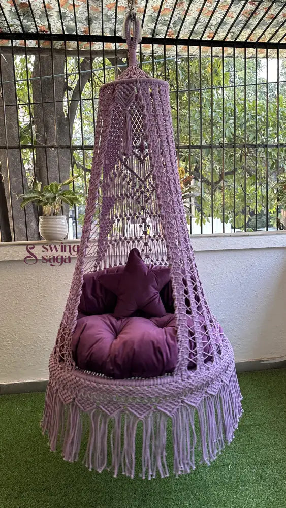 Lavender single seater hanging chair - Swing Saga