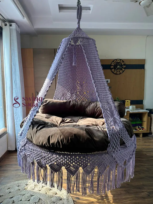 Lavender Macrame Bed Swing - Swing Saga