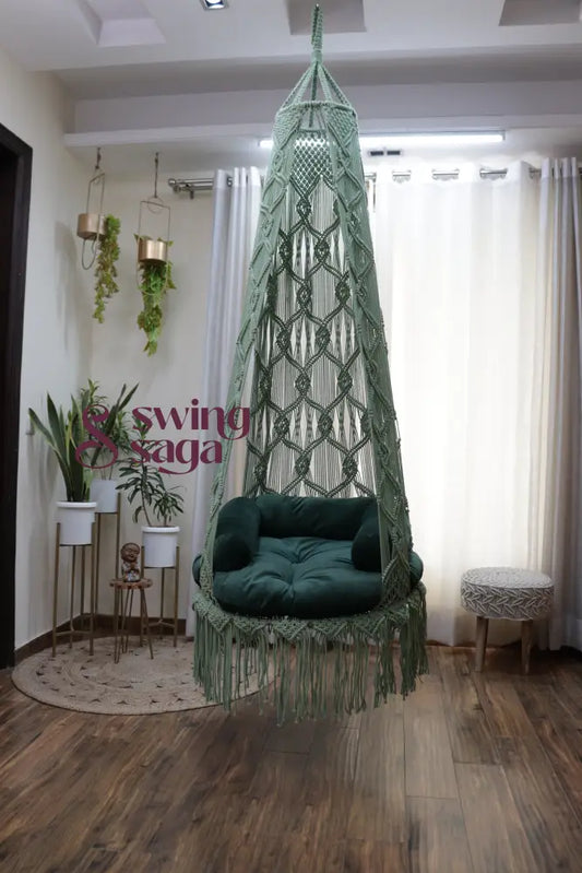 Florence Swing Single Seater 30 Inches / Pastel Green Dark