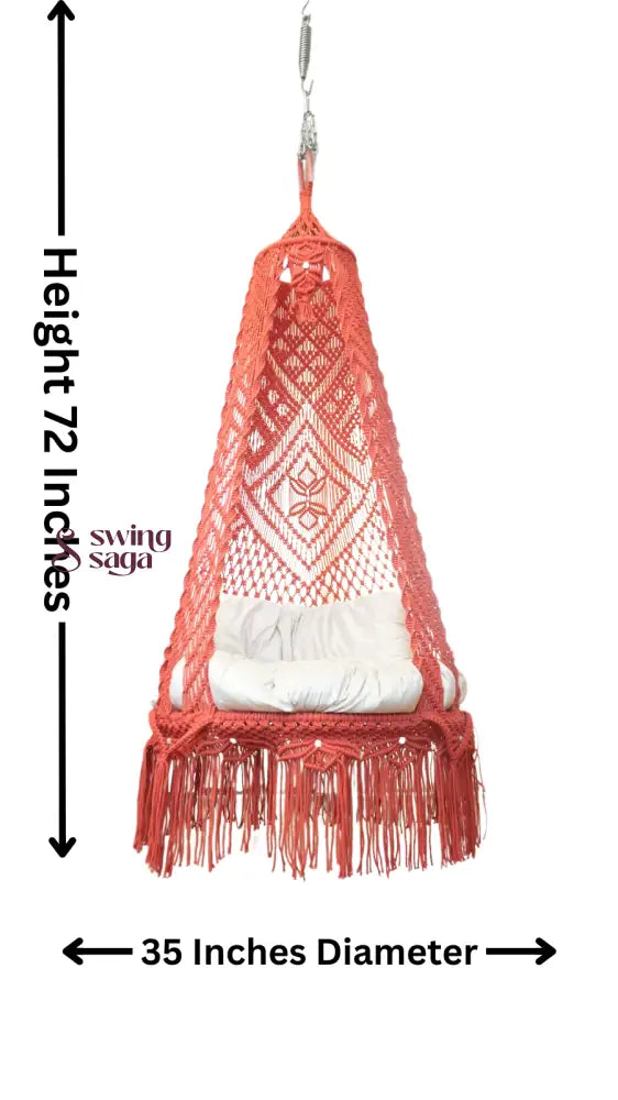 Light Grey single seater hanging chair - Swing Saga