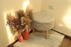 Frost Macrame Ottoman