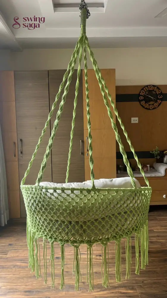 Lime Green single seater hanging chair - Swing Saga