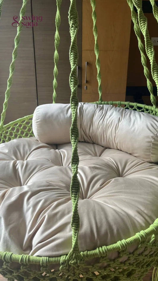  Lime Green single seater hanging chair - Swing Saga