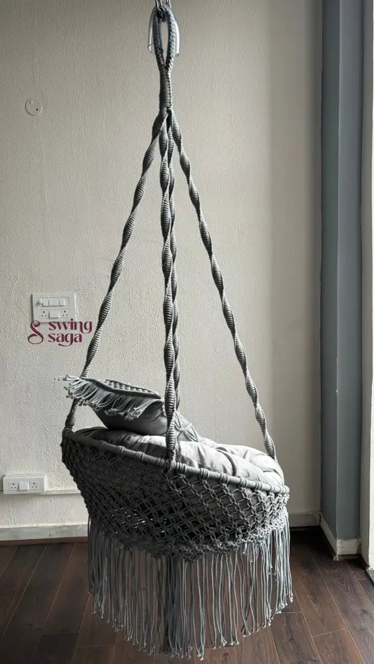 Grey Chair Swing For Balcony 30 Inches / Grey