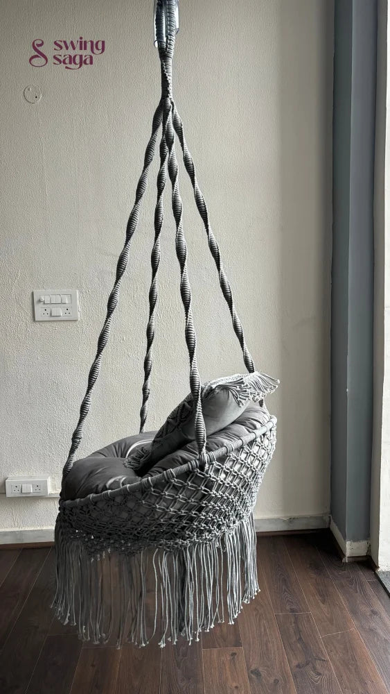 Chair hammock swing in grey color