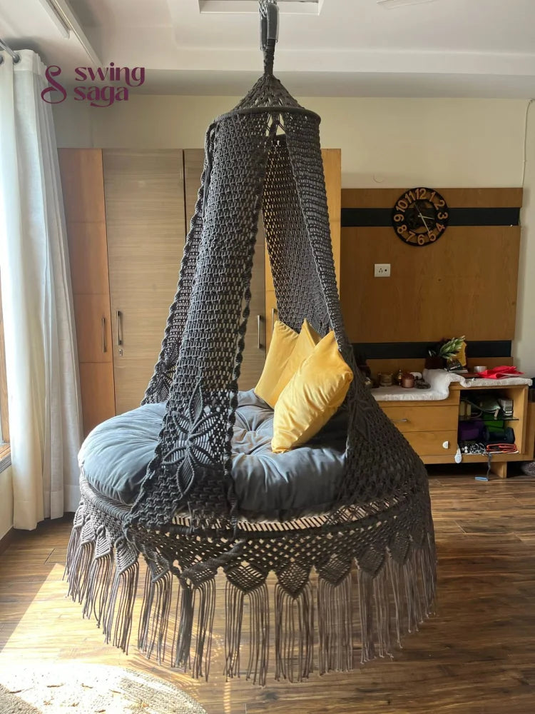 Dark Grey Double seater hanging chair - Swing Saga