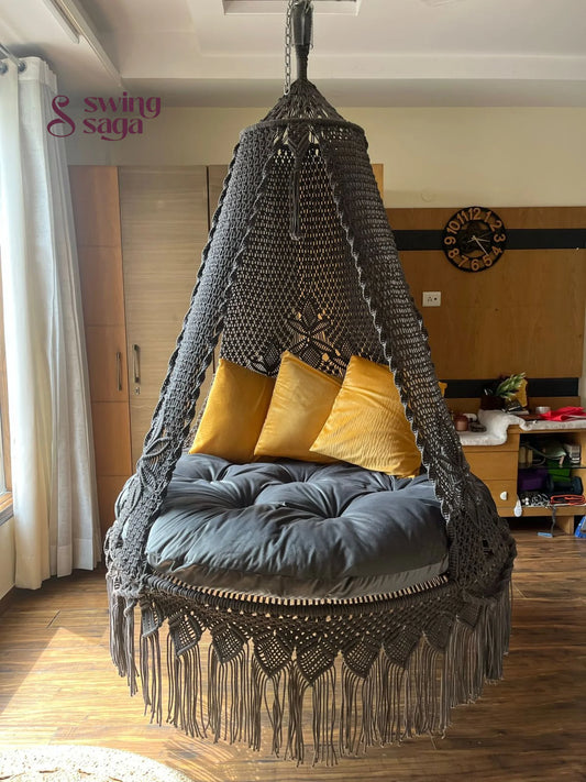 Dark Grey Double seater hanging chair - Swing Saga