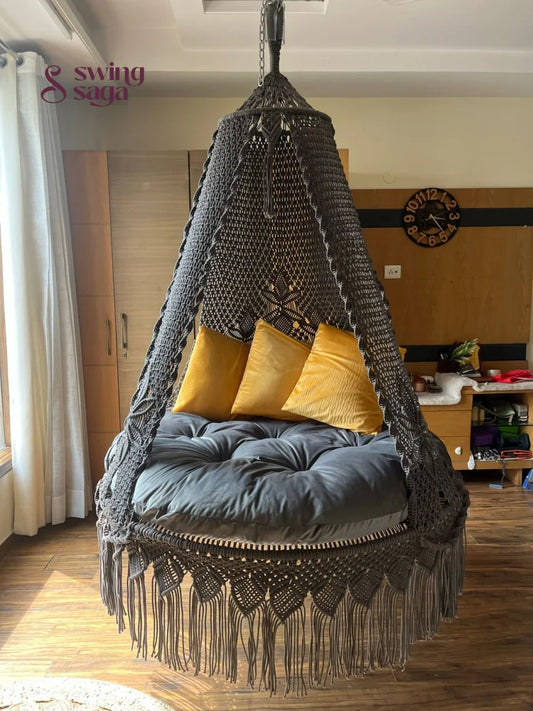 Dark Grey Double seater hanging chair - Swing Saga