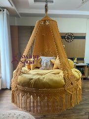 Grey Yellow Star Bed Swing