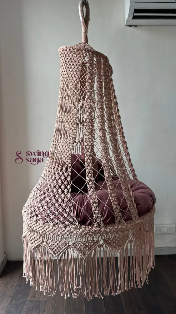 Lush Lux Pink single seater hanging chair - Swing Saga