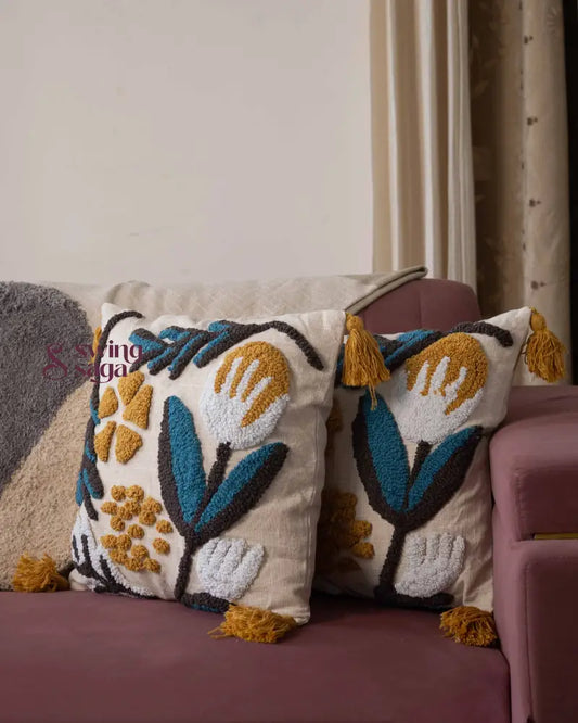 Embroidered Floral Decorative sofa cushions