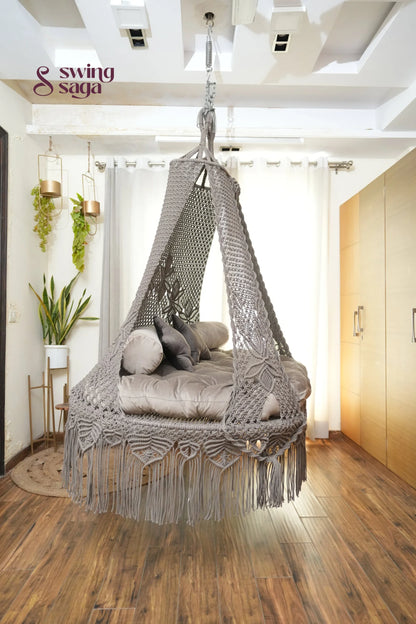 Ash Brown Double seater hanging chair - Swing Saga