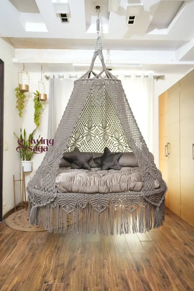 Ash Brown Double seater hanging chair - Swing Saga